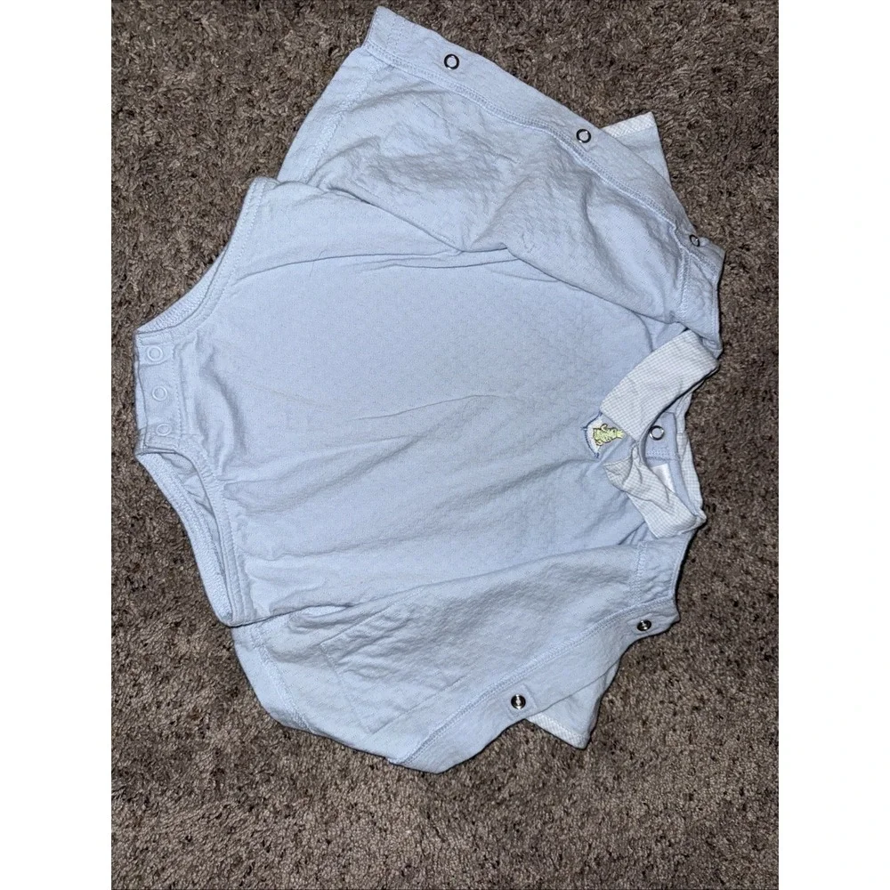 McBaby Baby Boys Blue‎ 2 pc. romper  outfit Size 6-9 months Kingdom Fairytale